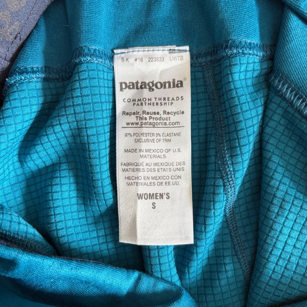 Patagonia Capilene Midweight Baselayer Leggings Blue Teal Polartec Women's Small - Picture 5 of 6